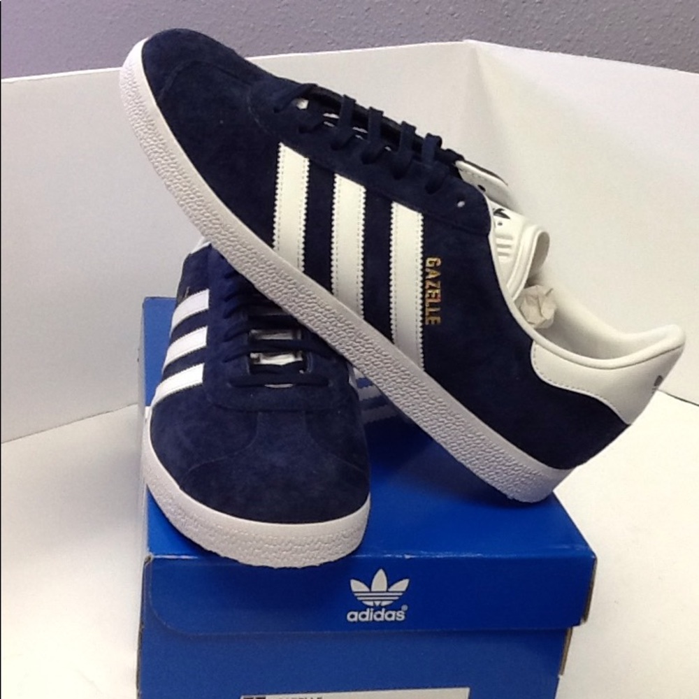Adidas Men's Gazelle Shoes Navy/White